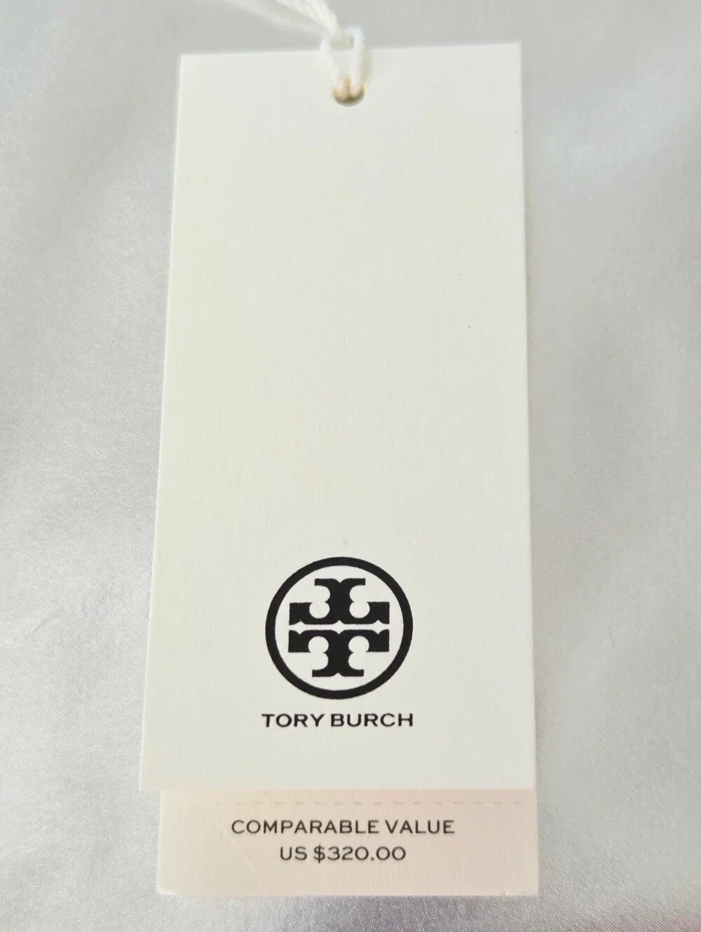 NWT TORY BURCH METALLIC SILVER MINI TOTE BAG WITH STRAP.